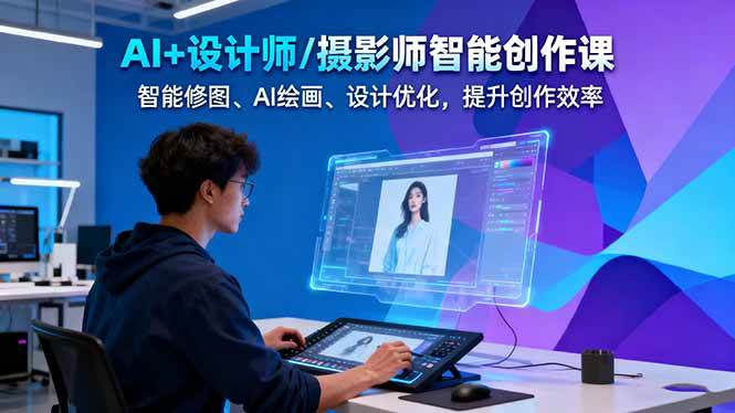 (16398期)AI+设计师/摄影师智能创作课:智能修图、AI绘画、设计优化,提升创作效率-领学通