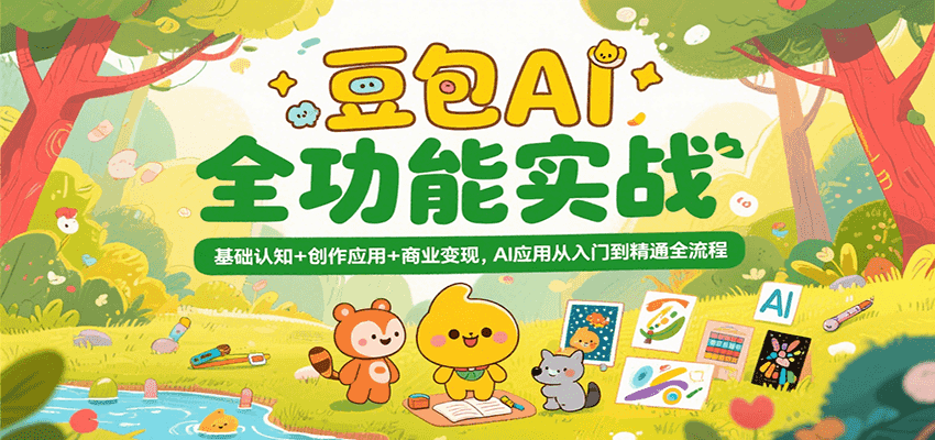 豆包AI全功能实战，基础认知+创作应用+商业变现，AI应用从入门到精通全流程-领学通