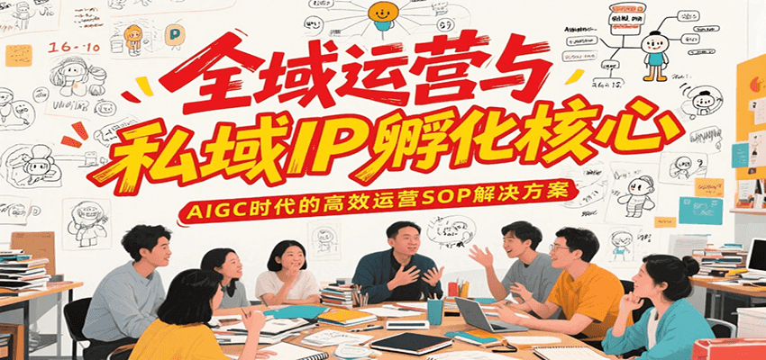全域运营与私域IP孵化核心，AIGC时代的高效运营SOP解决方案-领学通
