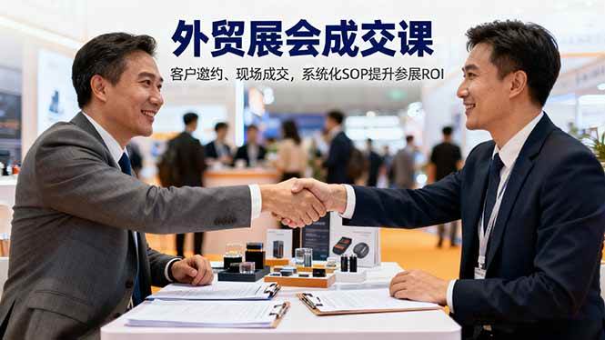 (16356期)外贸展会成交课,含目标制定、客户邀约、现场成交,系统化SOP提升参展ROI-领学通