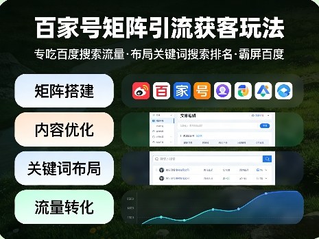 百家号矩阵引流获客玩法,专吃百度搜索流量,布局关键词搜索排名,霸屏百度-领学通