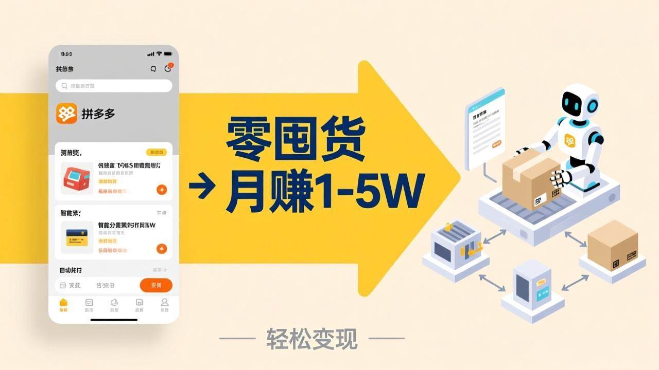 （17490期）不用囤货不用跑单！拼多多虚拟玩法，机器人管理发货和客服，帮你月赚 1-5W-领学通