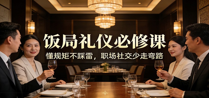公众号收费文章：《饭局礼仪必修课：懂规矩不踩雷，职场社交少走弯路》-领学通
