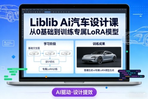Liblib Ai汽车设计课，从0基础文生图，到教你训练专属设计和风格LoRA模型-领学通
