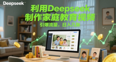 利用Deepseek制作家庭教育视频，引爆流量，日入几张-领学通