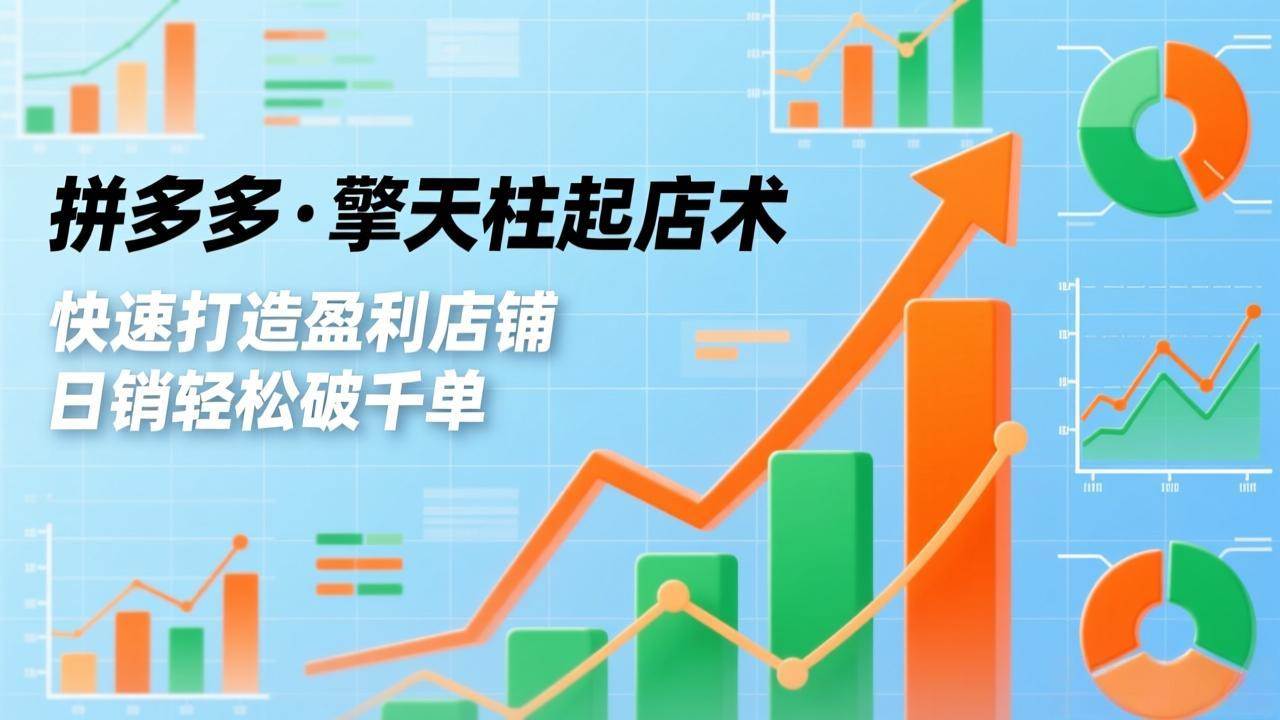 （17312期）拼多多·擎天柱起店术，爆流布局、利润起飞、不断流，快速打造盈利店铺，日销破千单（更新）-领学通