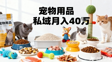 月变现40个！宠物用品私域运营的精准掘金之道玩法-领学通