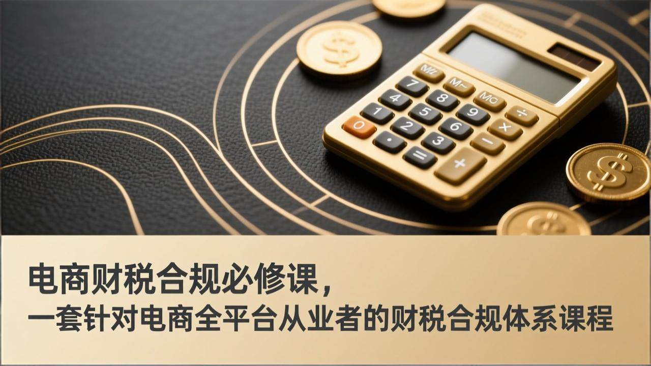 (17359期)电商财税合规必修课,是一套针对电商全平台从业者的财税合规体系课程-领学通