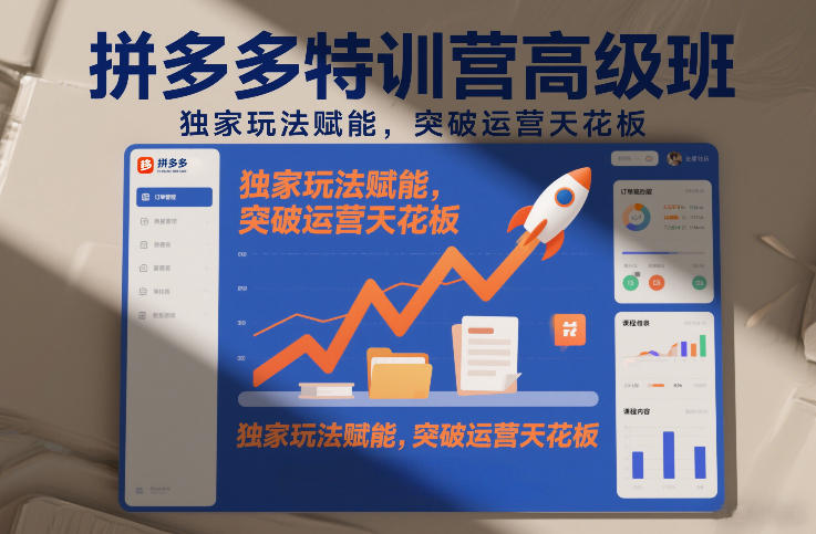 拼多多特训营高阶班,独家玩法赋能,突破运营天花板(更新26年3月)-领学通