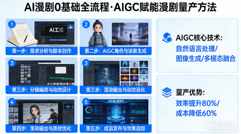 AI漫剧0基础全流程,快速掌握AIGC赋能的漫剧量产方法-领学通