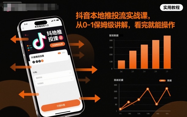 抖音本地推投流实战课,从0-1保姆级讲解,看完就能操作-领学通