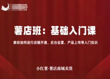 小红薯薯店商城卖货，基础入门课，教你如何进行店铺开通、后台设置、产品上传等入门知识-领学通