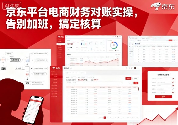 京东平台电商财务对账实操，告别加班，搞定核算-领学通
