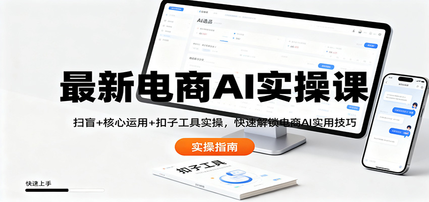 最新电商AI实操课:扫盲+核心运用+扣子工具实操,快速解锁电商AI实用技巧-领学通