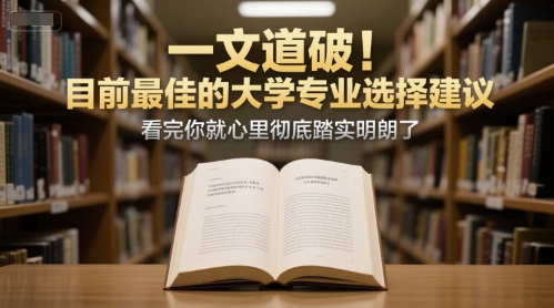 付费文章：一文道破！目前最佳的大学专业选择建议，看完你就心里彻底踏实明朗了-领学通