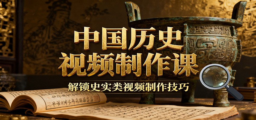 中国历史视频制作课:疆域地图集+参考文案+练习素材,解锁史实类视频制作技巧-领学通