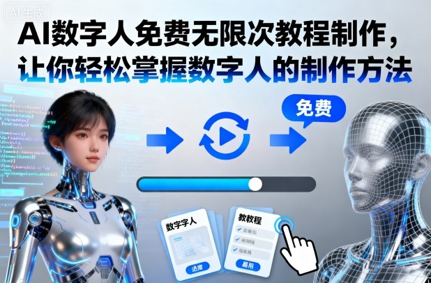 AI数字人免费无限次教程制作,让你轻松掌握数字人的制作方法-领学通